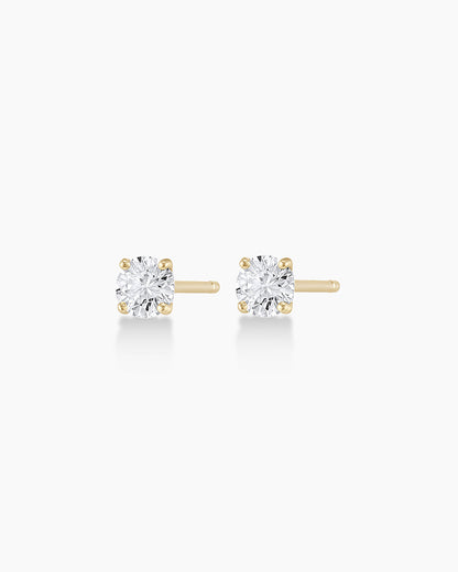 14K Diamond Solitaire Studs