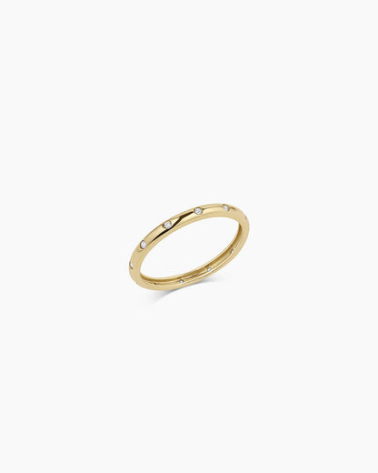 14K Diamond Lou Helium Ring