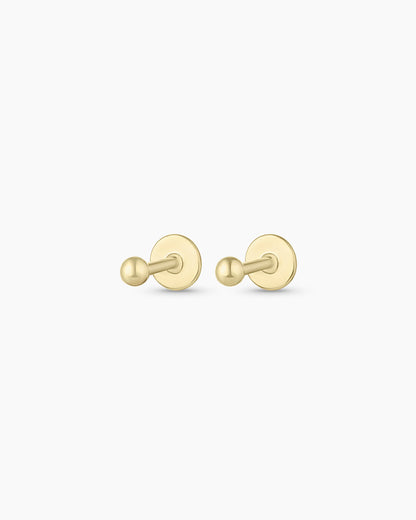 14K Gold Newport Flat Back Studs