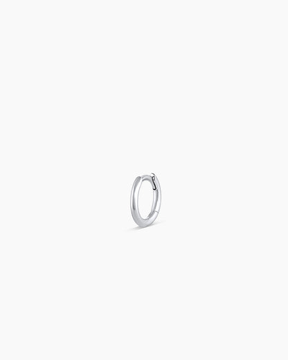 14K White Gold Classic Single Huggie