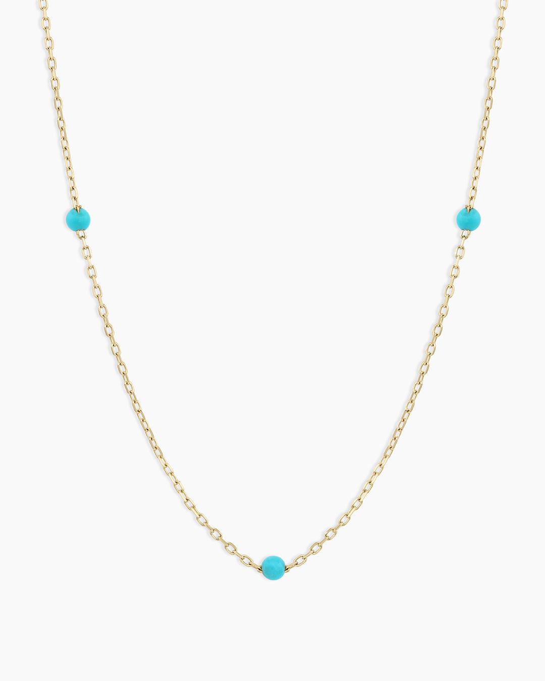 14K Gold Turquoise Newport Necklace