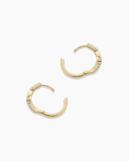 14K Lab Grown Diamond Pear Huggies
