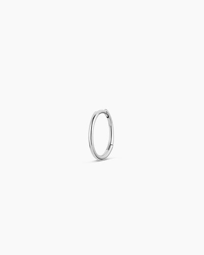 14K White Gold Classic Single Huggie