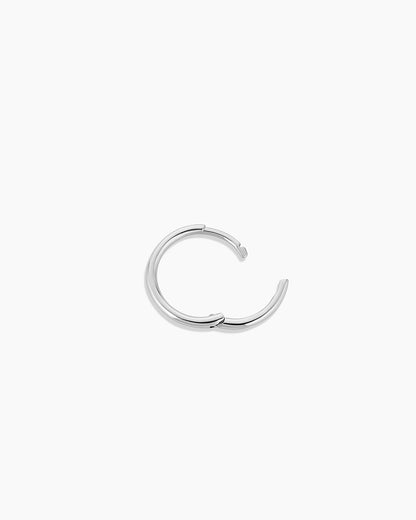 14K White Gold Classic Single Huggie