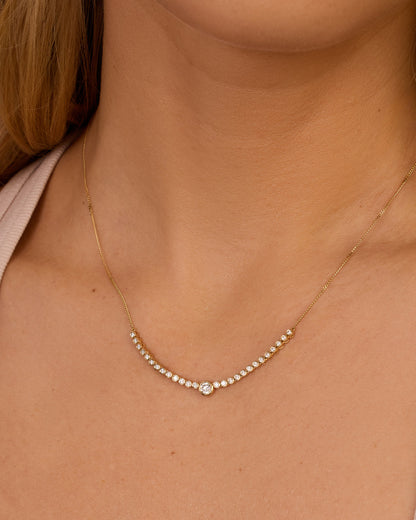 14K Lab Grown Diamond Circle Row Necklace