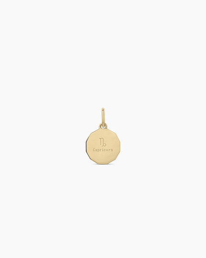 14K Diamond Zodiac Coin Charm