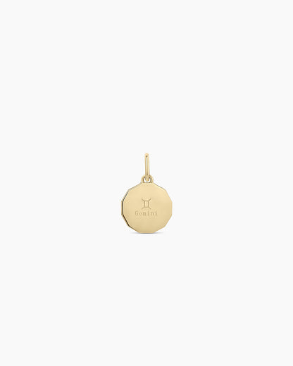 14K Diamond Zodiac Coin Charm