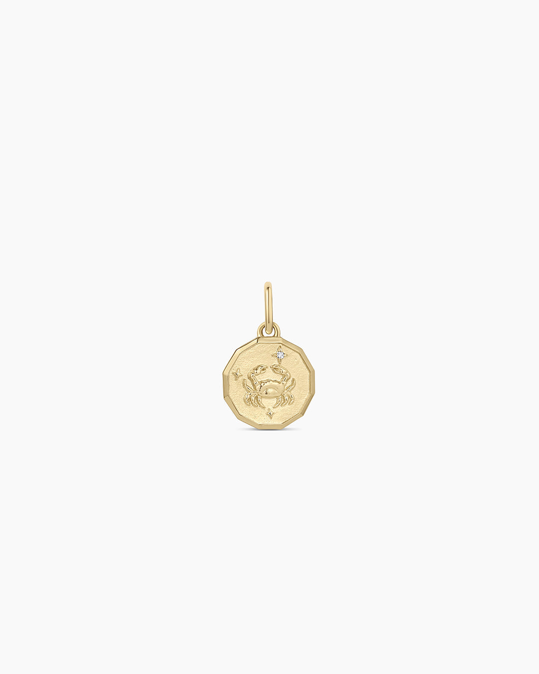 14K Diamond Zodiac Coin Charm