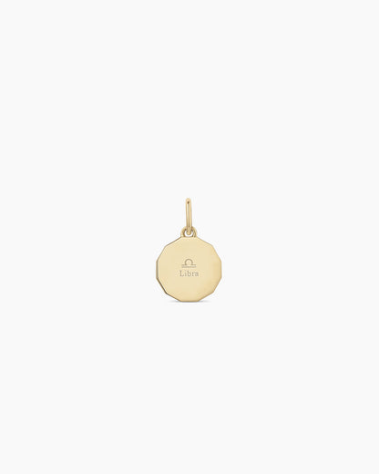 14K Diamond Zodiac Coin Charm