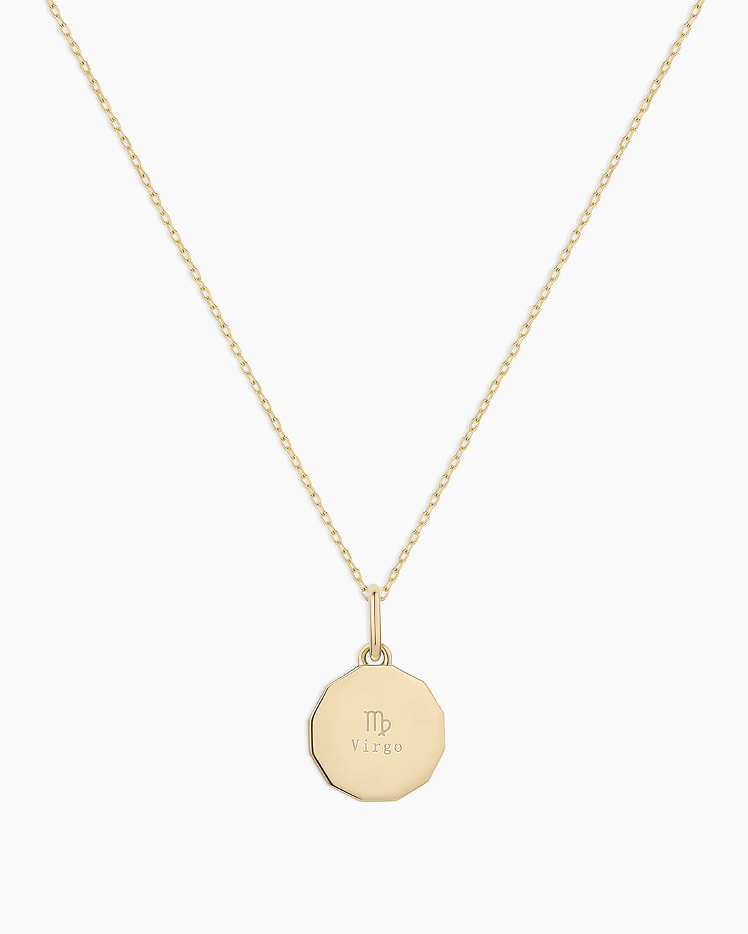 14K Diamond Zodiac Coin Charm Necklace