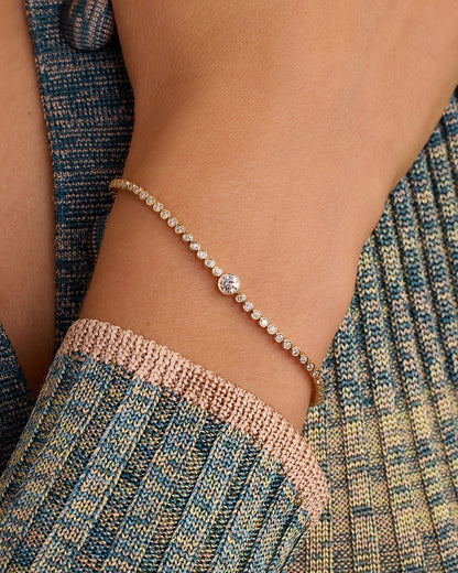 14K Lab Grown Diamond Circle Tennis Bracelet