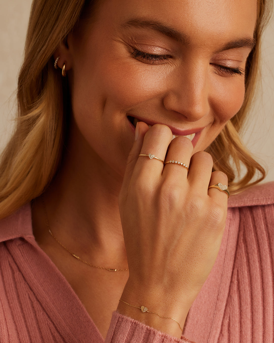 14K Diamond Pavé Heart Ring