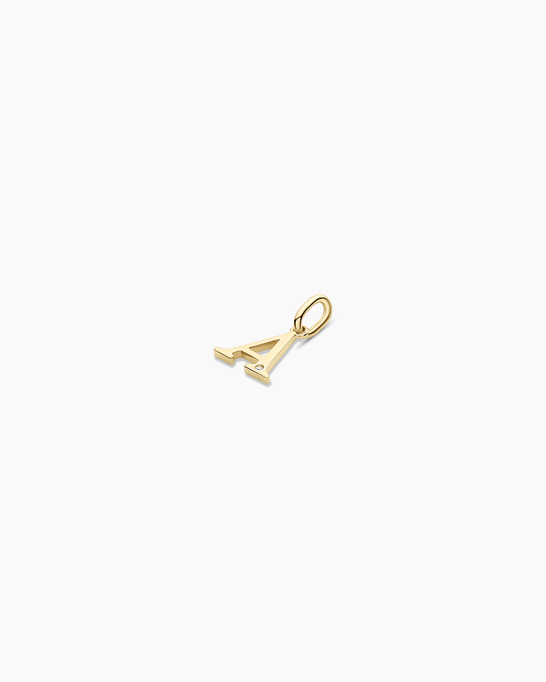 14K Diamond Vintage Alphabet Charm
