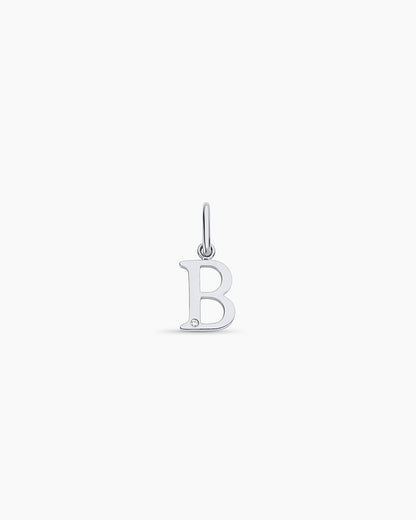 14K Diamond Vintage Alphabet Charm