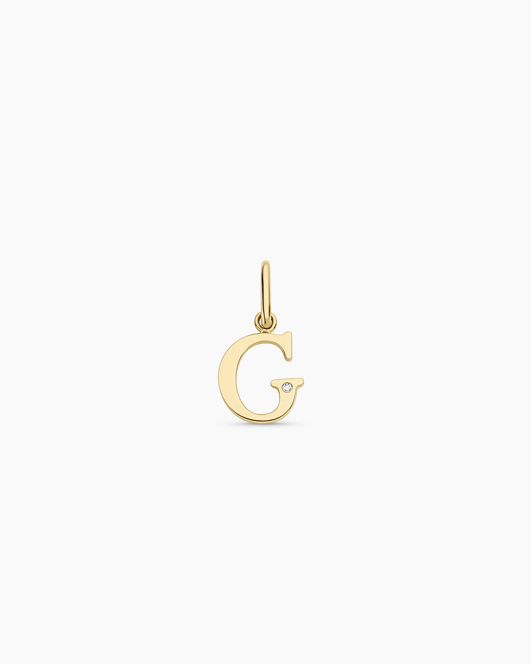 14K Diamond Vintage Alphabet Charm