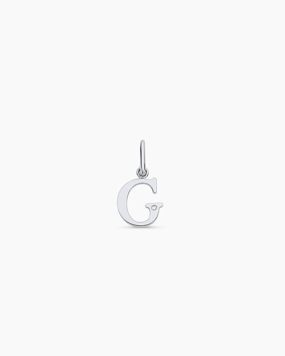 14K Diamond Vintage Alphabet Charm