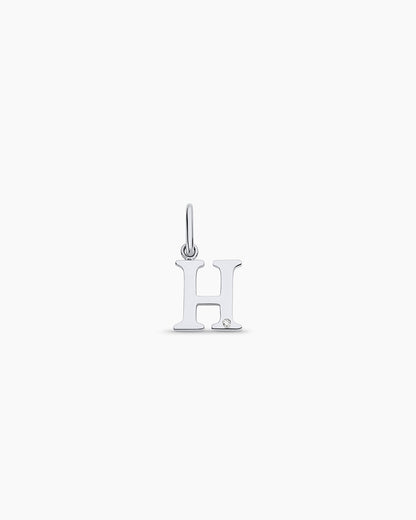 14K Diamond Vintage Alphabet Charm