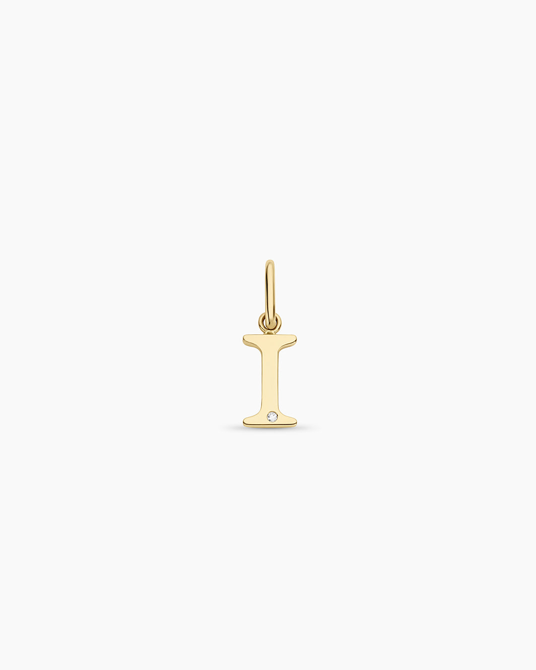 14K Diamond Vintage Alphabet Charm