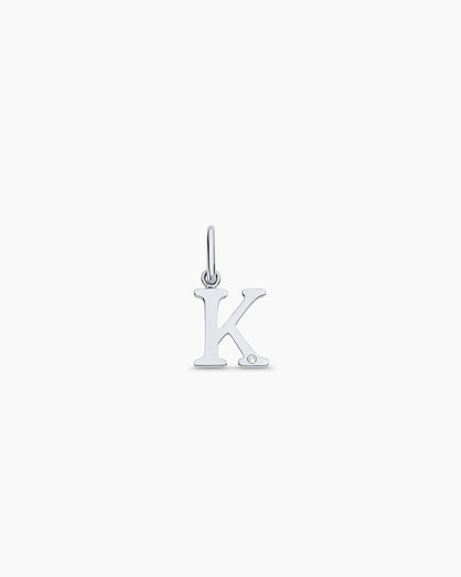 14K Diamond Vintage Alphabet Charm