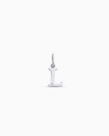 14K Diamond Vintage Alphabet Charm
