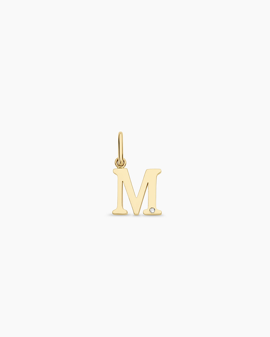 14K Diamond Vintage Alphabet Charm