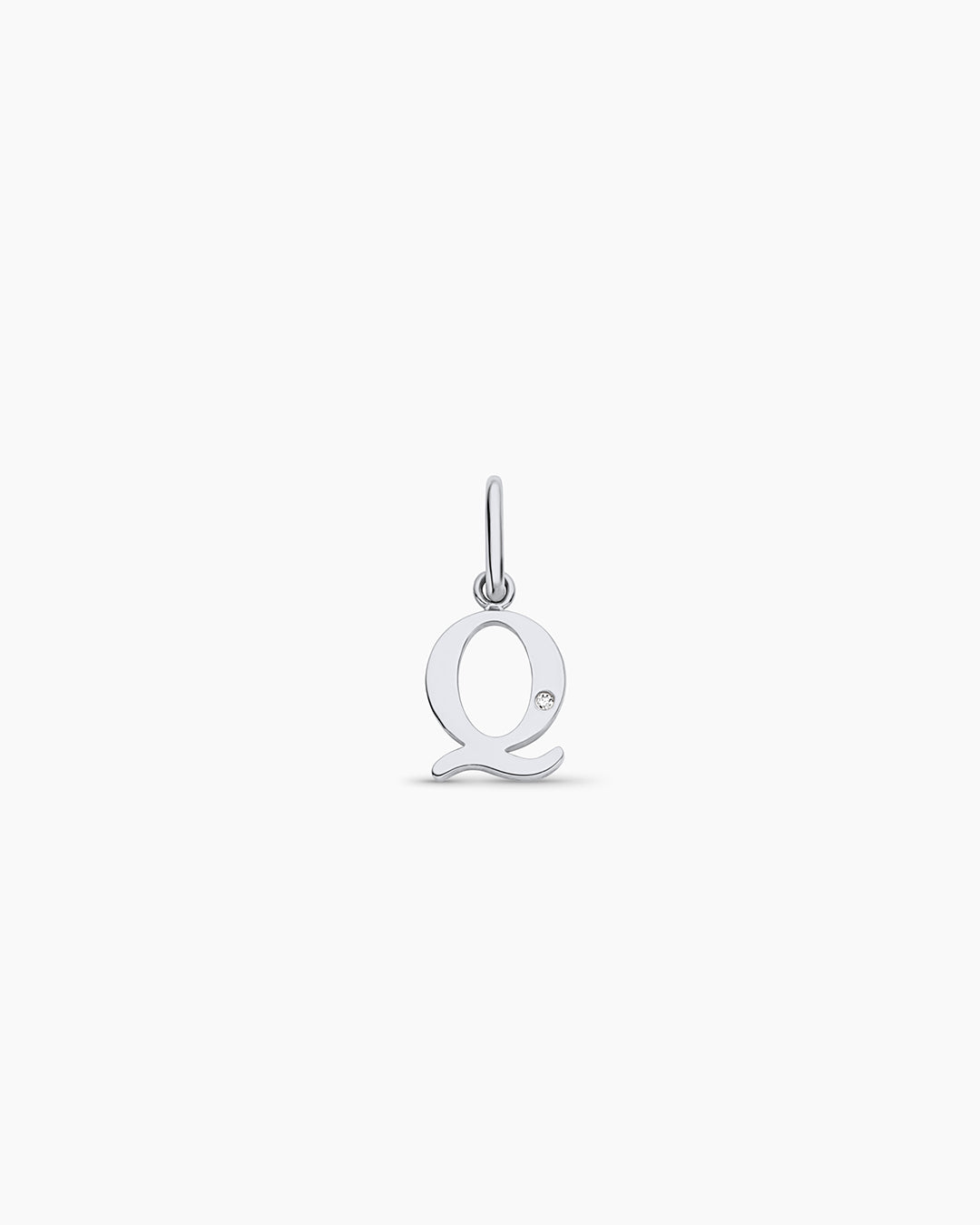 14K Diamond Vintage Alphabet Charm