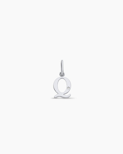 14K Diamond Vintage Alphabet Charm