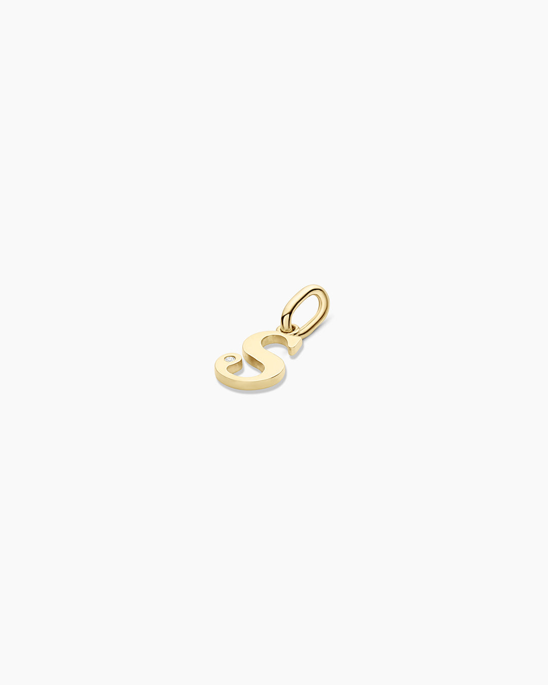 14K Diamond Vintage Alphabet Charm