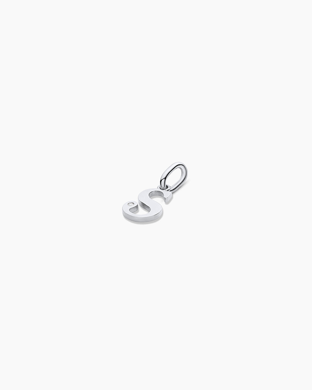 14K Diamond Vintage Alphabet Charm