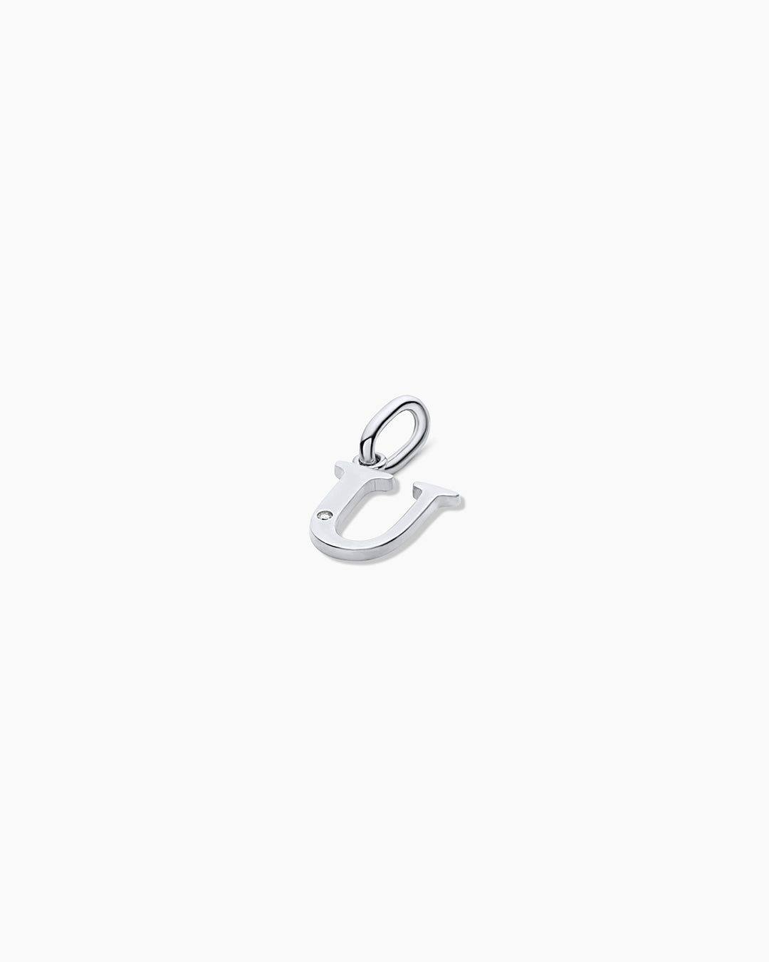14K Diamond Vintage Alphabet Charm