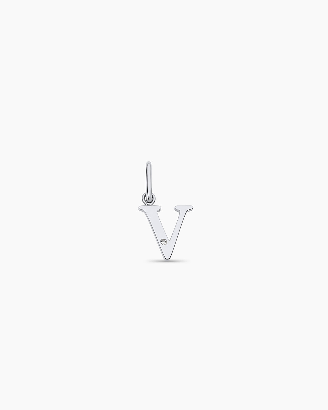 14K Diamond Vintage Alphabet Charm