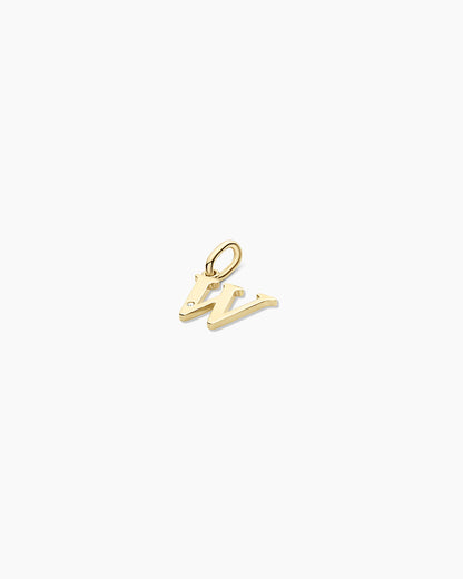 14K Diamond Vintage Alphabet Charm
