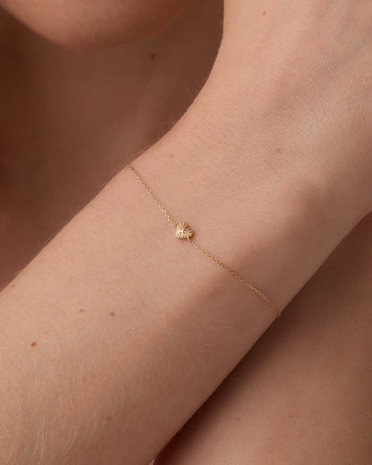 14K Diamond Vintage Heart Bracelet
