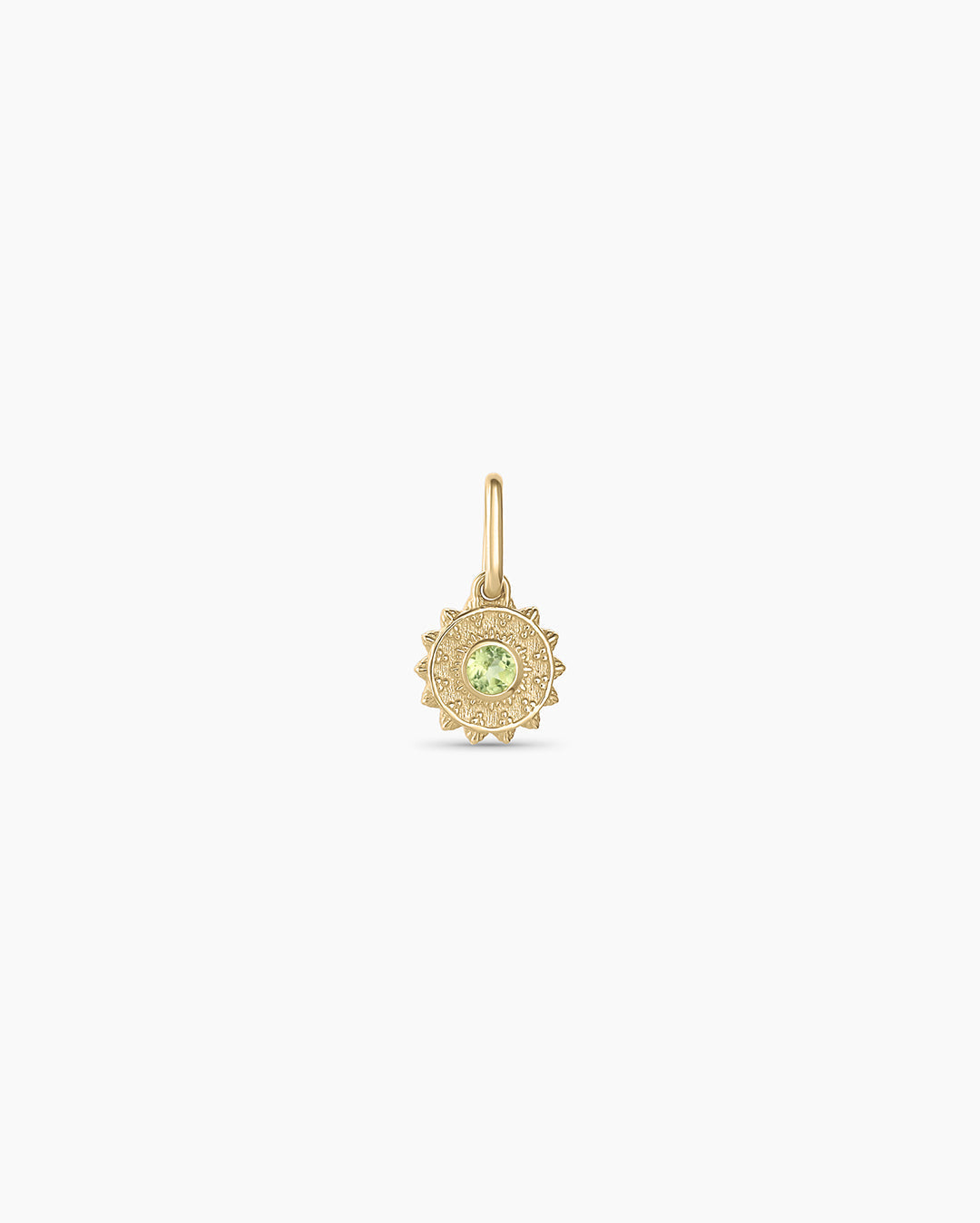 14K Gold Sun Birthstone Charm