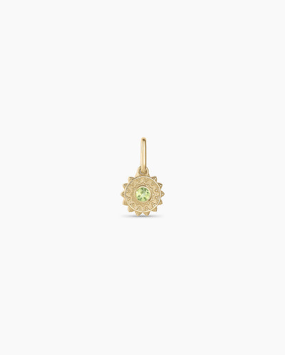 14K Gold Sun Birthstone Charm