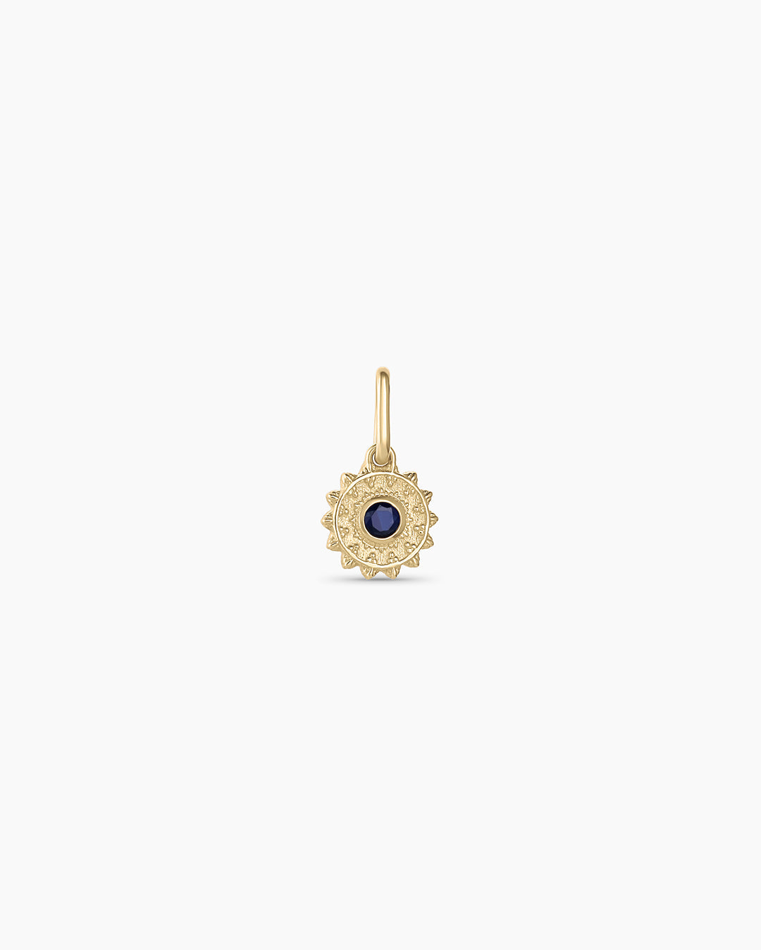 14K Gold Sun Birthstone Charm