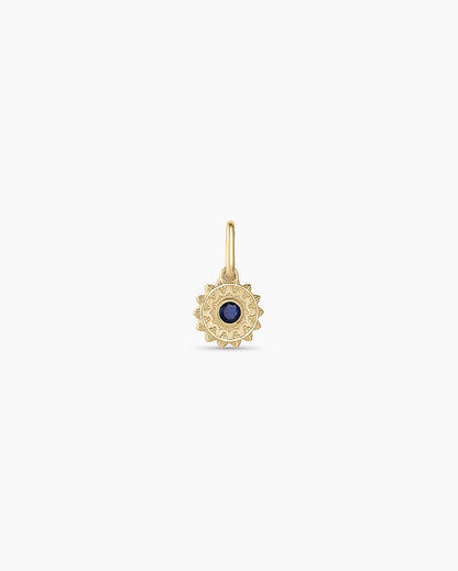 14K Gold Sun Birthstone Charm