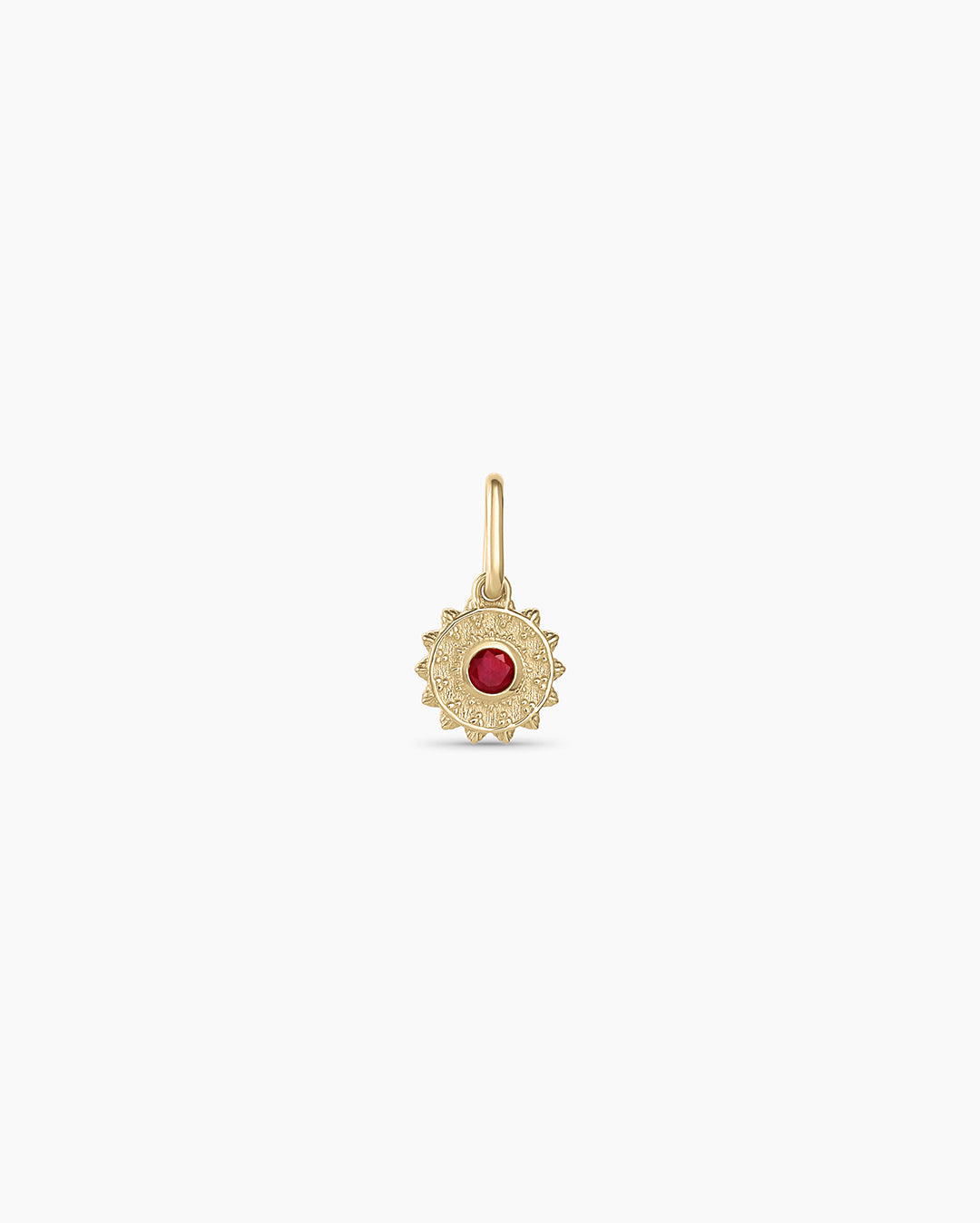 14K Gold Sun Birthstone Charm