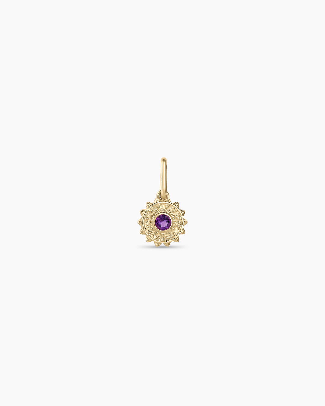 14K Gold Sun Birthstone Charm