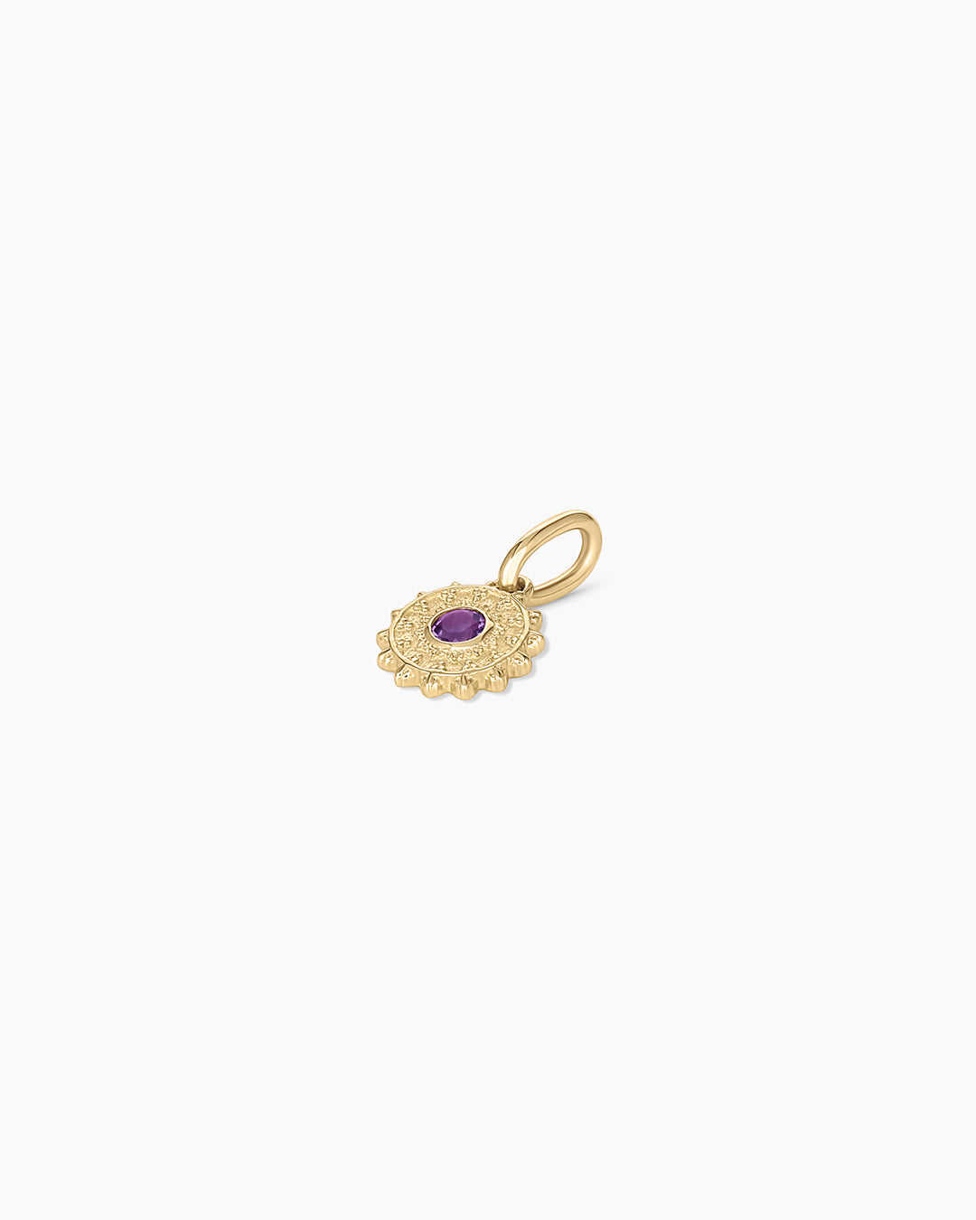 14K Gold Sun Birthstone Charm