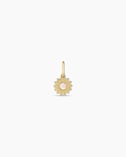 14K Gold Sun Birthstone Charm