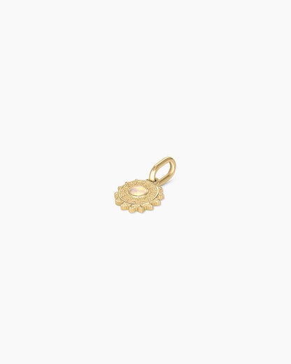 14K Gold Sun Birthstone Charm