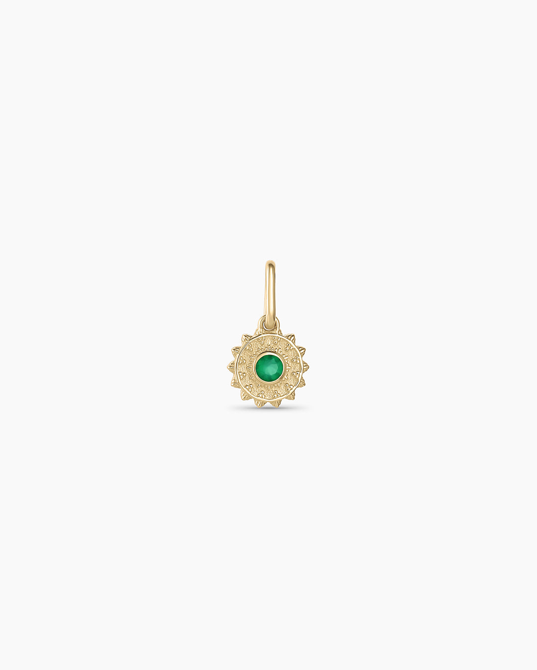 14K Gold Sun Birthstone Charm