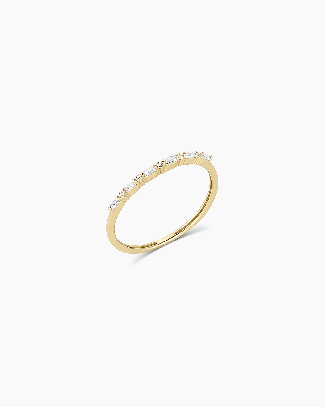 14K Diamond and White Sapphire Amara Row Ring
