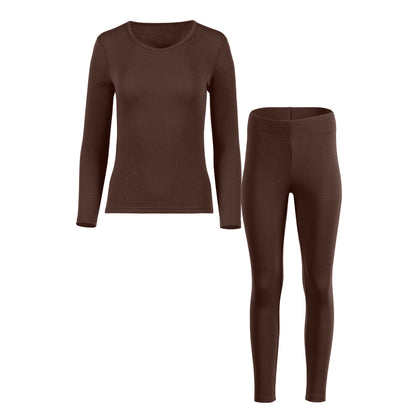 Women's 250 Long Sleeve & Leggings 2-Piece Brown