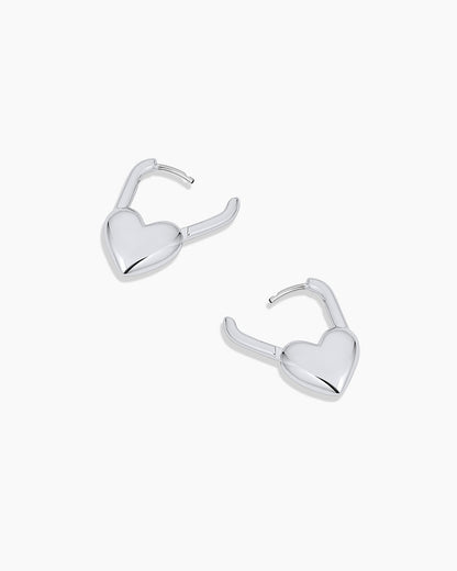 Heart Padlock Huggies