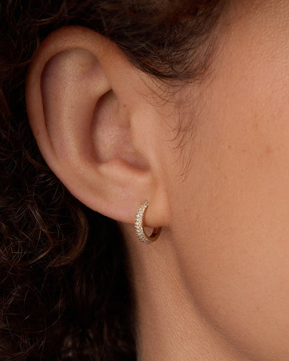 14K Diamond Paseo Single Huggie