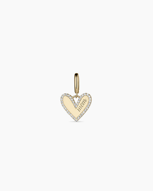 14K Diamond Adore Mom Charm