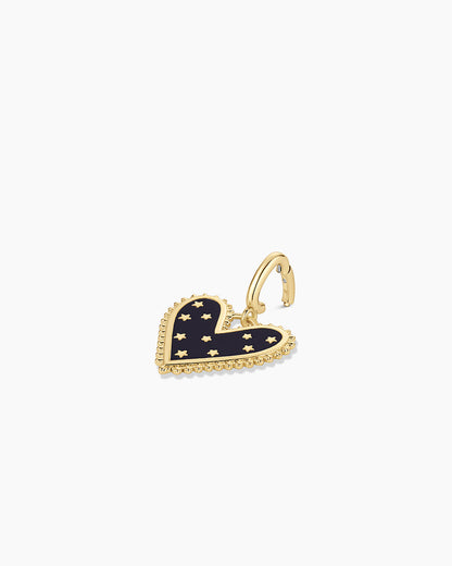 Vintage Heart Star Parker Charm