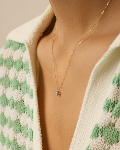 14K Lab Grown Diamond Halo Necklace